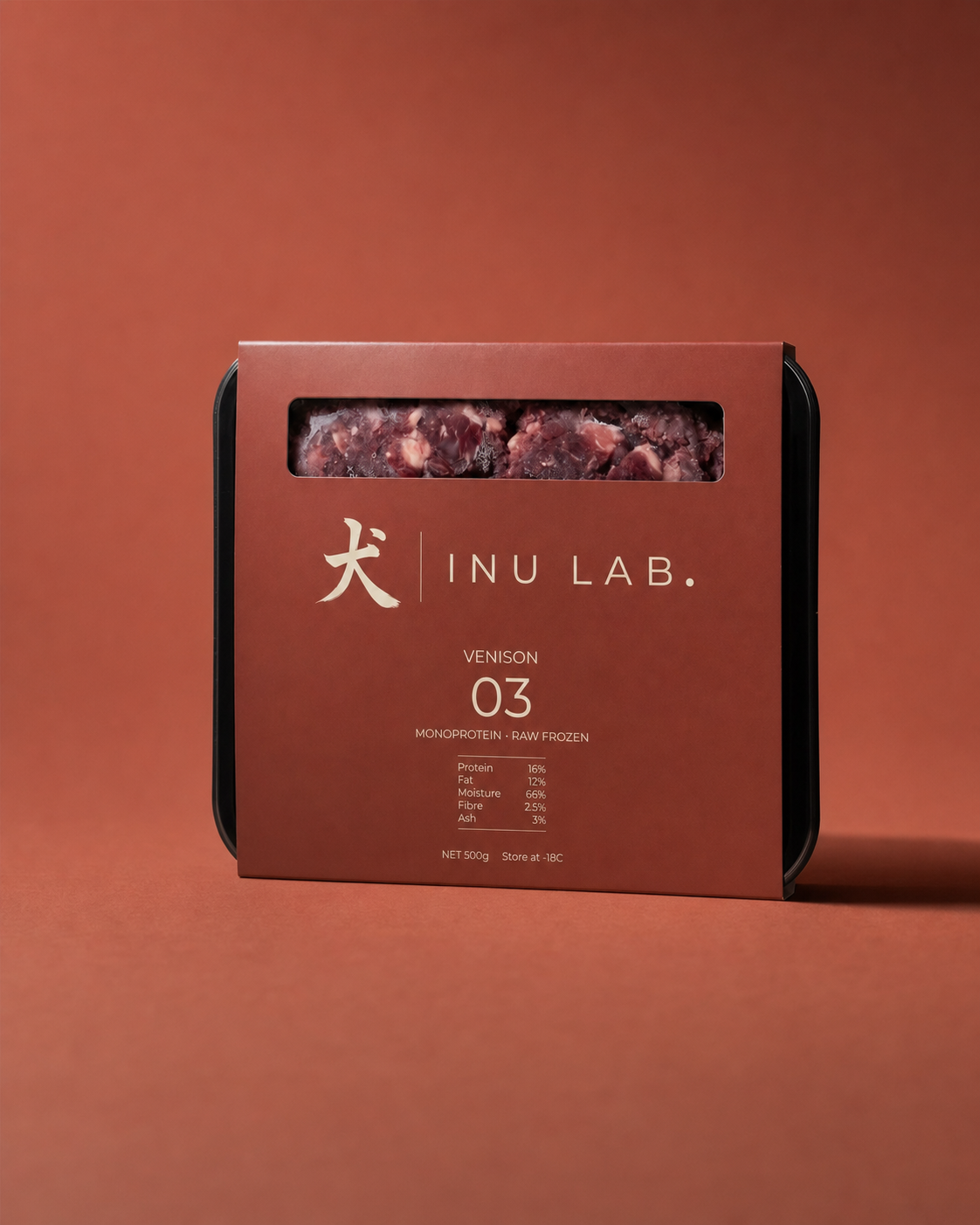INU LAB Venison 03 frozen dog food pack